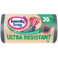 Sac poubelle poignées coulissantes ultra résistante - Handy Bag