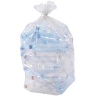 Sac poubelle transparent avec lien de fermeture - Jetsac