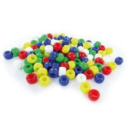 Sachet 1000 perles plastique gros trous ø 9 mm