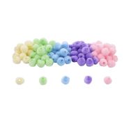 Sachet 100 perles pompons pastel dia 20mm