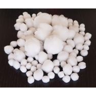Sachet 100 pompons blancs tailles assorties Ø 10 à 45 mm