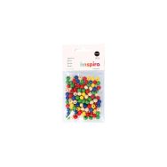 Sachet 140 perles bois rondes multicolores 8 mm