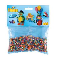Sachet 7500 perles Hama mini 2,5mm 48 couleurs