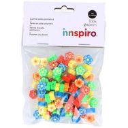 Sachet de 100 perles polymère - fleurs Ø 8mm