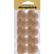 Sachet de 10 cœurs avec cordon 3x10,5x24cm (Lot de 8)