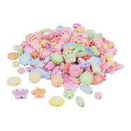 Sachet de 2 000 perles en plastique, formes assorties