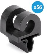 Sachet de 56 crochets noirs pour buts en alu à clipper filière de 11mm