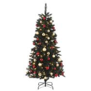 Sapin de Noël Voss led 140L- 48 décorations or/rouge