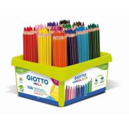 Schoolpack 108 crayons de couleurs Giotto Méga mine Ø 5,5 mm