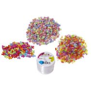 Schoolpack 3000 perles bracelets + 50m fil nylon Ø1mm