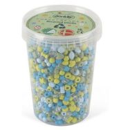 Seau 1580 perles plastique 50% recyclé bleu/vert
