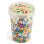 Seau 1580 perles plastique couleurs vives