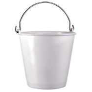 Seau plastique blanc