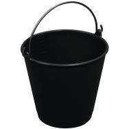 Seau rond 14 L anse inox gris