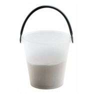 Seau translucide plastique