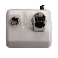Sèche-cheveux bouton poussoir-  Acier - 2400 W