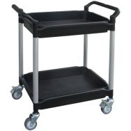 Servante 250 kg polypropylène 2 plateaux à rebord 710x475mm