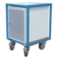 Servante 400kg 2 plateaux bois 600x600 mm 2 bloc porte