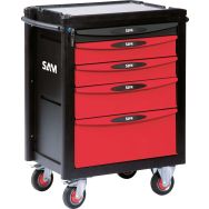 Servante 40 - 5 tiroirs - Plateau aluminium