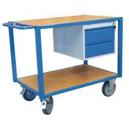 Servante d'atelier 2 plateaux et 2 tiroirs - Force 500 kg - FIMM