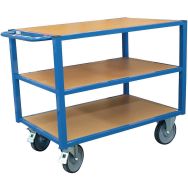 Servante d'atelier 3 plateaux bois - Force 500 kg - 1060 x 680 mm Bleu - Fimm
