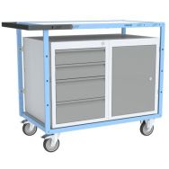 Servante établi équipée 1 bloc 4 tiroirs +1 bloc porte 250kg