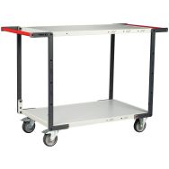 Servante flat-pack plateau bois 2 poignées