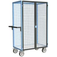 Servante grillagée 4 côtés avec plateau bois - Force 500 kg - FIMM