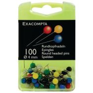 Set 100 épingles sphériques hauteur de pointe 15mm Assorties