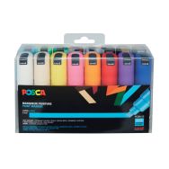 Set 16 marqueurs Posca assorties pointe biseautée