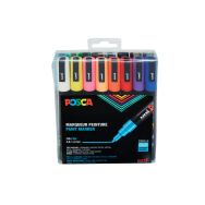 Set 16 marqueurs Posca pointe conique fine 1.3mm - couleurs assorties
