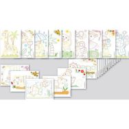 Set 24 cartes couleurs animaux en 2d play mais. dim. 11x15cm