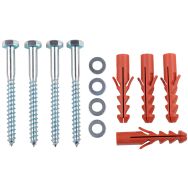 Set 4 vis L 100 mm Ø 10 mm 4 goujons