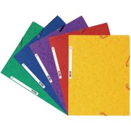 Set 50 chemises 3 rabats carte lustrée 400g/m2 A4 Assorties