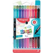 Set de 12 Fineliner Graph''Peps Premium, étui de 20 en plastique
