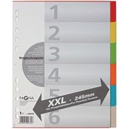 Set de 12 Intercalaires en carton, format A4, 6 positions, extra