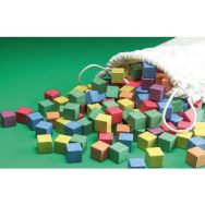 Set de 150 cubes en bois recyclé