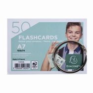 Set de 19 Pk de 50 Flashcards s film+ann. bristol perforé A7assorties