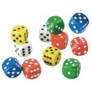 Set de 20 dés à points de couleurs assorties