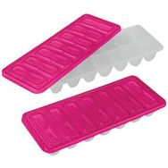 Set de 2 Lot de 2 bacs à 14 glaçons cube avec couvercle assortis