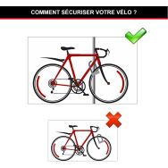 Set de 4 Chaîne et mini U à clés - L 90 cm - Diamètre 10 mm