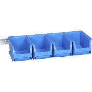 Set de 4 Jeu de 4 bacs bleus et 1 rail mural ProfiPlus Set 3/5