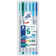 Set de 6 Fineliner triplus ''MY tropical COLOURS'', étui de 6