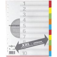 Set de 6 Intercalaires en carton, format A4, 10 positions, extra