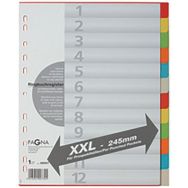 Set de 6 Intercalaires en carton, format A4, 12 positions,extra