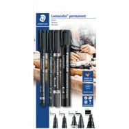 Set de 6 Marqueur permanent Lumocolor, noir (x4)