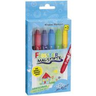 Set de 6 Marqueur pour vitres, assorti, étui de 6 en carton