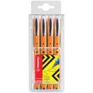 Set de 6 Stylo roller worker fine, étui de 4