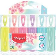 Set de 6 Surligneur FLUO''PEPS Classic PASTEL, étui de 6