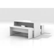 Set de réunion table et 2 banquettes